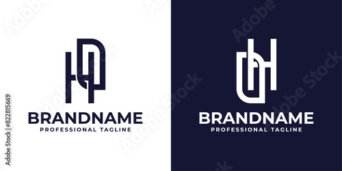 Letters HO and OH Monogram Logo, suitable for any business with OH or HO initials