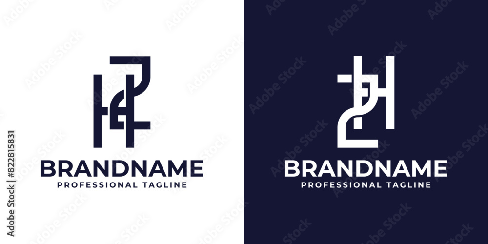 Letters HZ and ZH Monogram Logo, suitable for any business with ZH or HZ initials Letters HZ and ZH Monogram Logo, suitable for any business with ZH or HZ initials