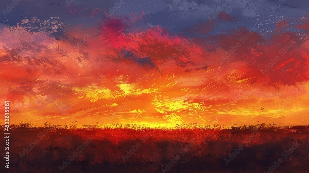 Breathtaking sunset floods the sky with vivid, dramatic hues. Breathtaking sunset floods the sky with vivid, dramatic hues.