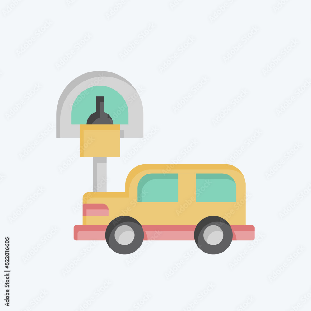 Icon Parking Meter. related to City symbol. flat style. simple design illustration Icon Parking Meter. related to City symbol. flat style. simple design illustration