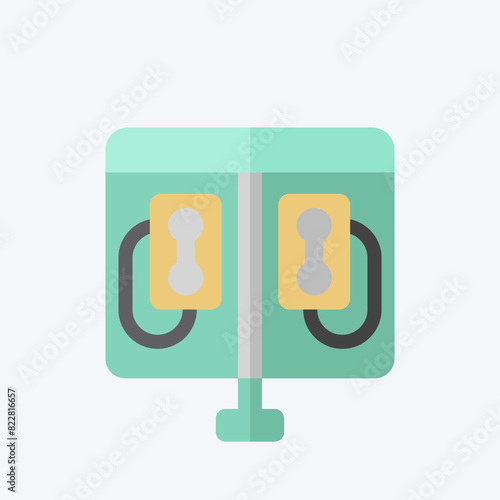 Icon Phone Booth. related to City symbol. flat style. simple design illustration