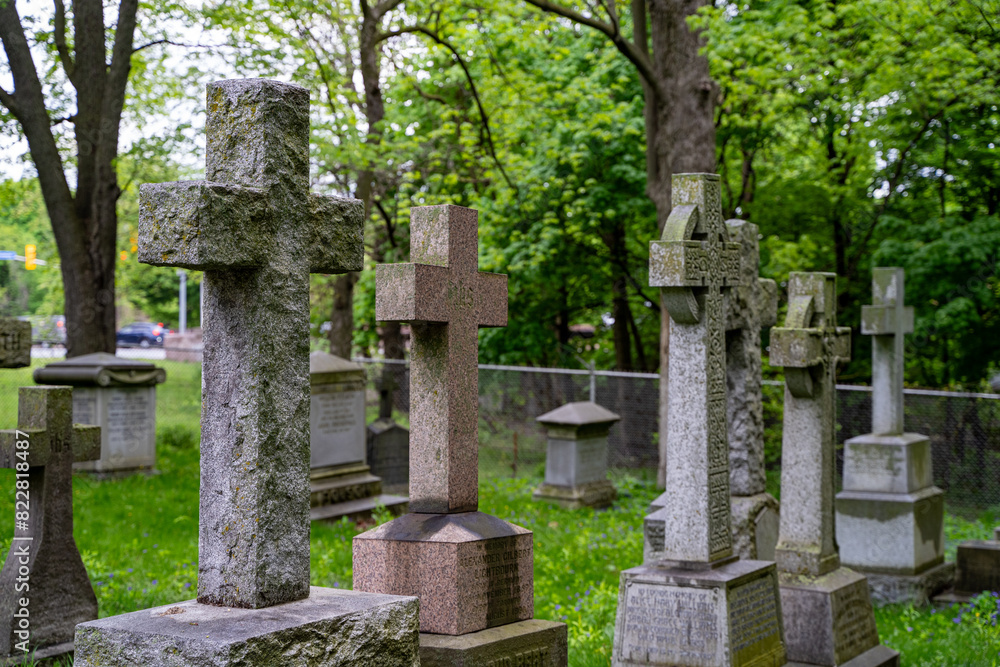 Headstones in the historic Christian city cemetery. Headstones in the historic Christian city cemetery.