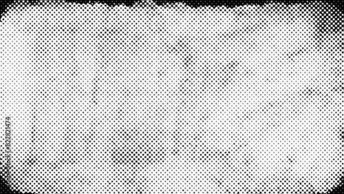 Old style film frame with halftone textures in motion