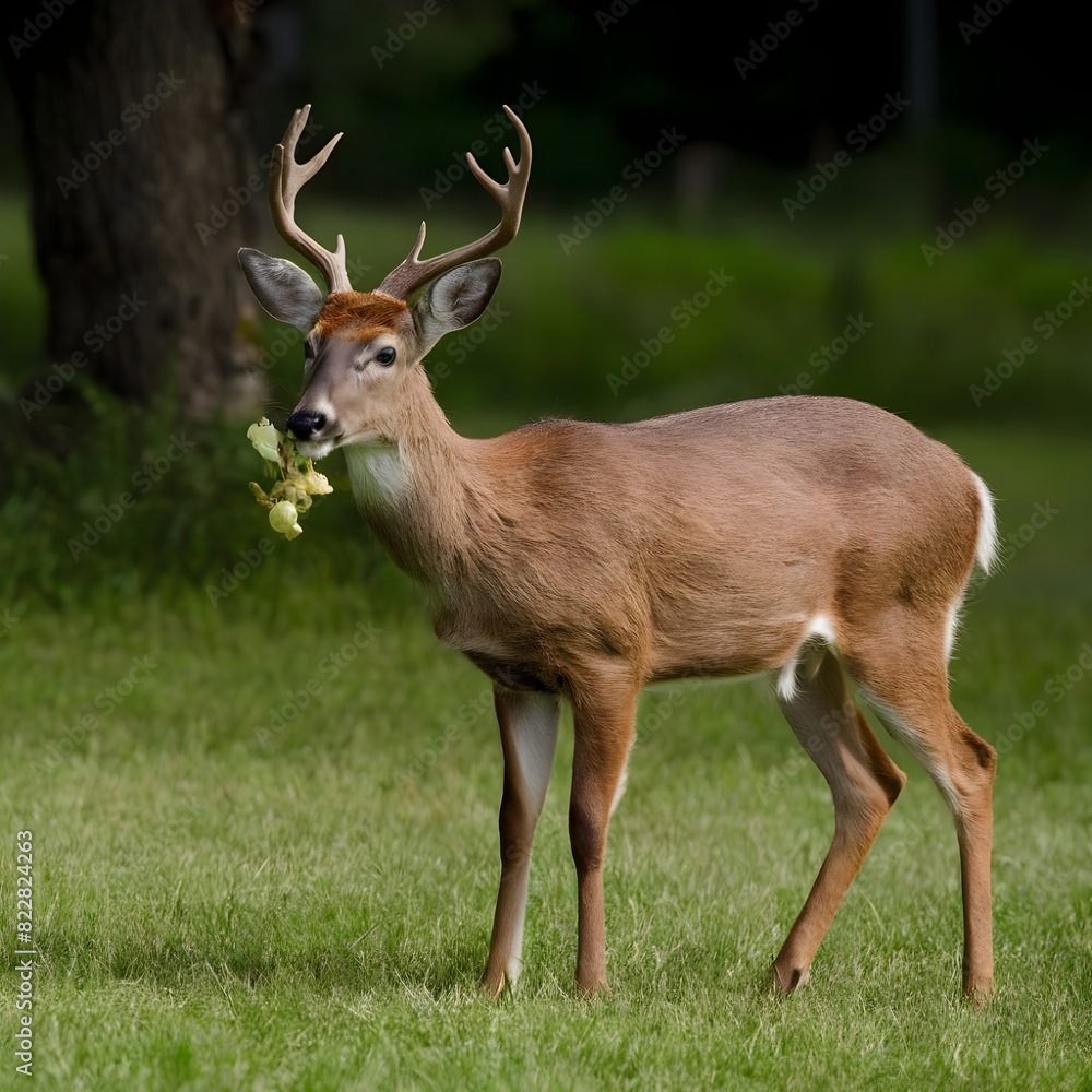 PNG Little deer eating wildlife standing animal. PNG Little deer eating wildlife standing animal.