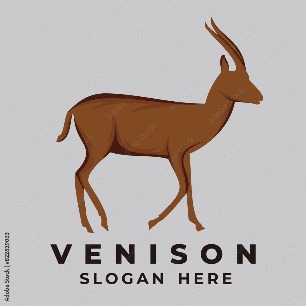 Venison Impala Antelope Deer Brown Vector for Logo Venison Impala Antelope Deer Brown Vector for Logo
