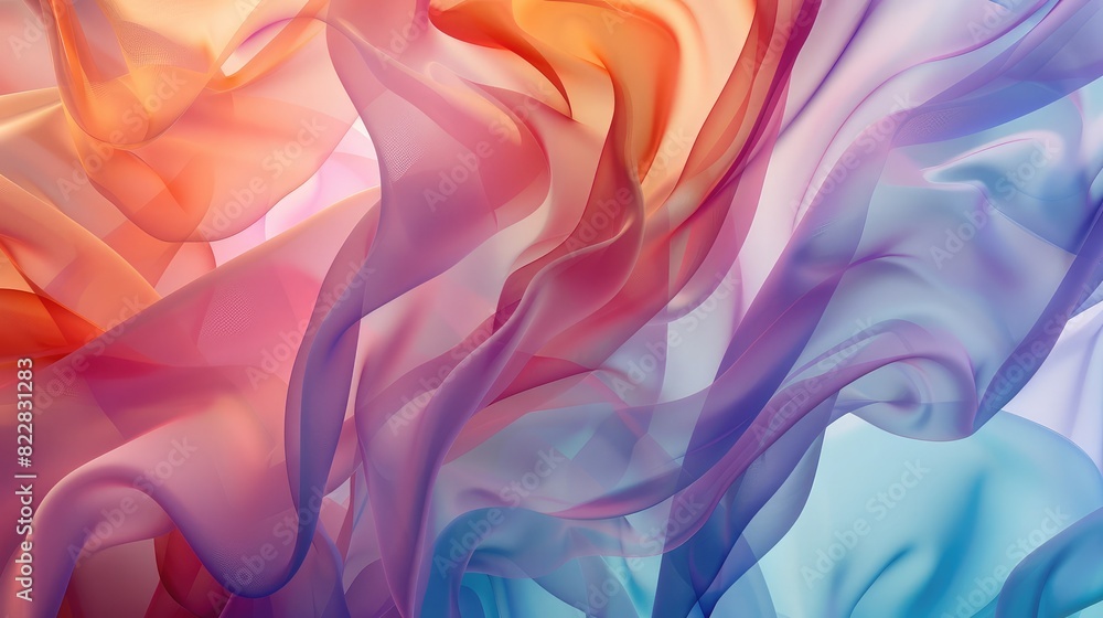 Abstract background with layered, semi-transparent shapes in varying sizes and colors Abstract background with layered, semi-transparent shapes in varying sizes and colors