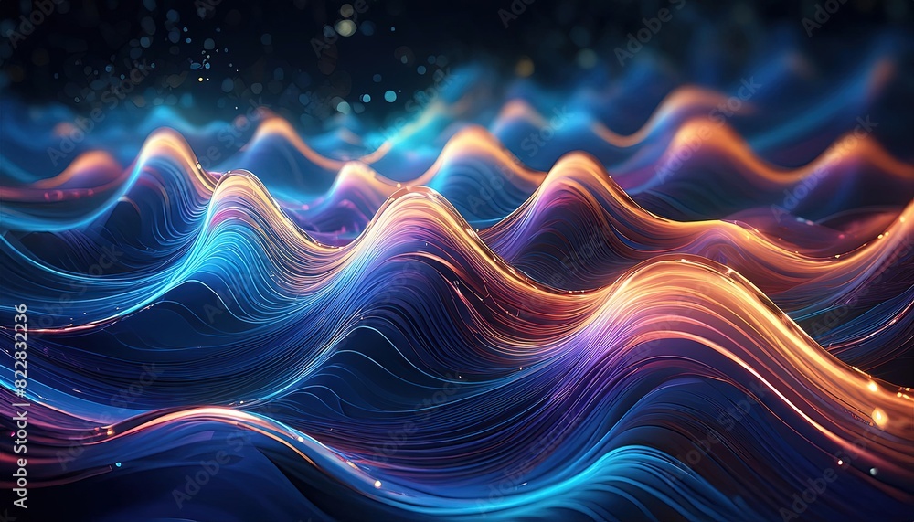 Abstract Colorful Wavy Light Patterns Art Abstract Colorful Wavy Light Patterns Art