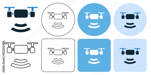 fly drone, remote pilot sign icon symbol ui and ux design, glyphs and stroke line icon