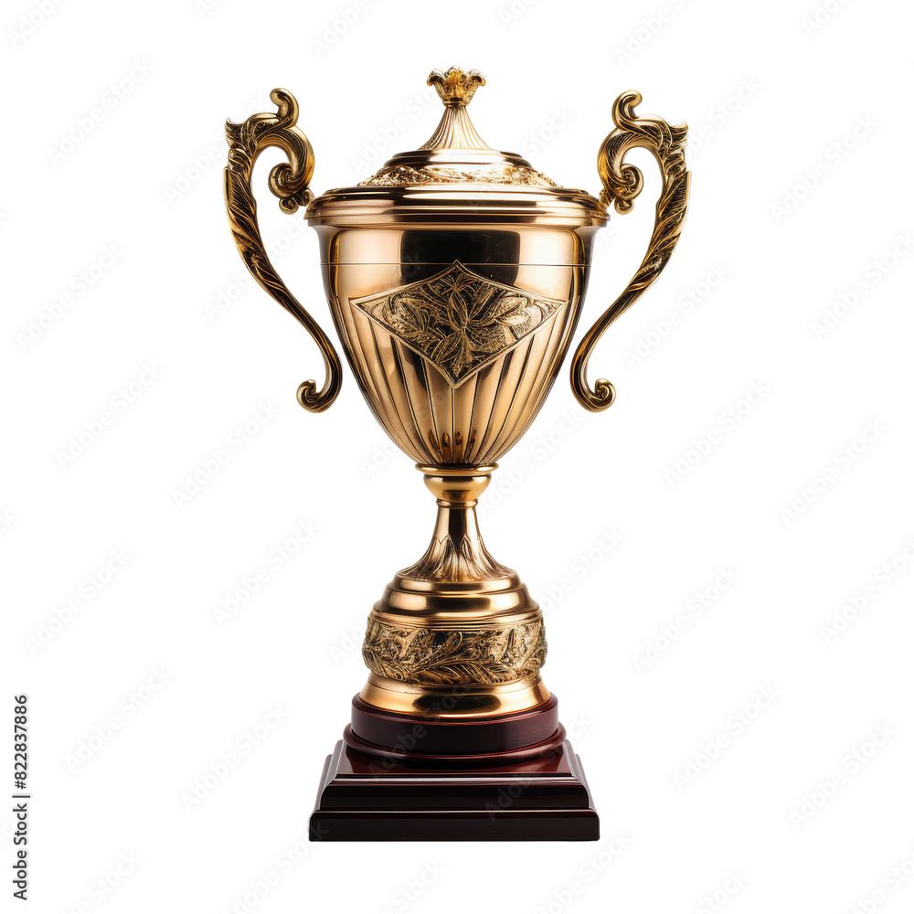 3D render victory trophy isolated on transparent background, png, cut out. 3D render victory trophy isolated on transparent background, png, cut out.
