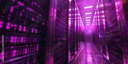 Wallpaper Mural Purple Data Haven: Showing a secure location where hackers store and exchange sensitive information away from prying eyes. Torontodigital.ca