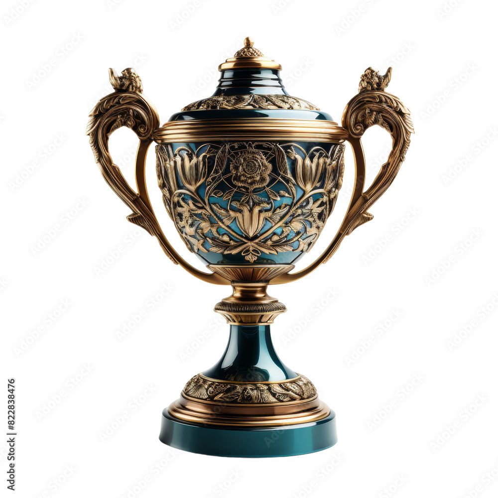 3D render victory trophy isolated on transparent background, png, cut out. 3D render victory trophy isolated on transparent background, png, cut out.