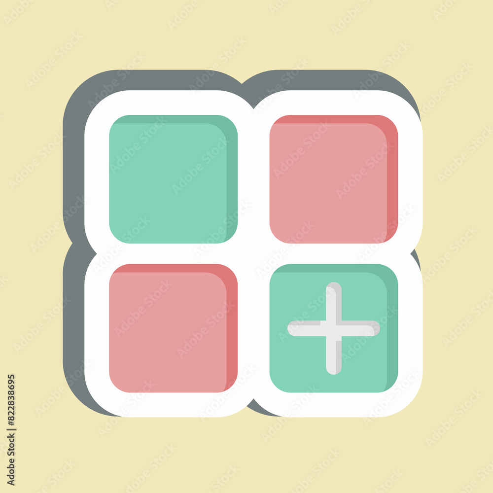 Sticker App. related to Button Download symbol. simple design illustration Sticker App. related to Button Download symbol. simple design illustration