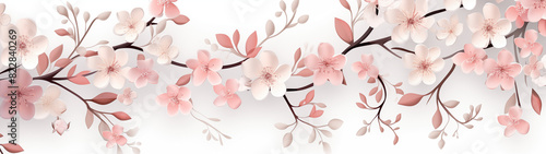 Delicate Pink and White Blossoms - Elegant Floral Design