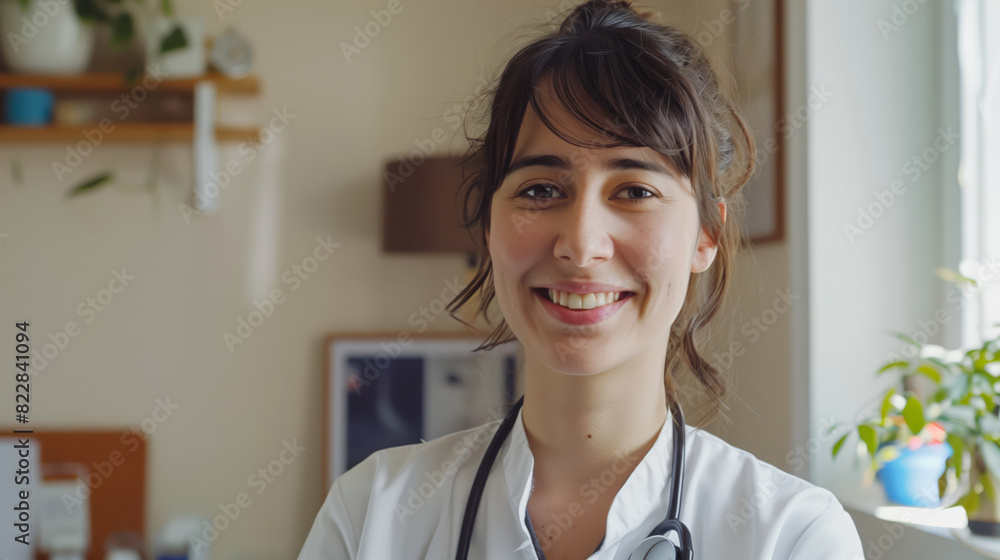 An online specialist in the field of medicine. A candid portrait of a friendly cardiologist in the office. A young beautiful female nurse An online specialist in the field of medicine. A candid portrait of a friendly cardiologist in the office. A young beautiful female nurse