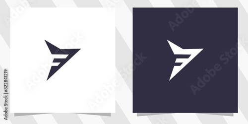 letter f logo design vector