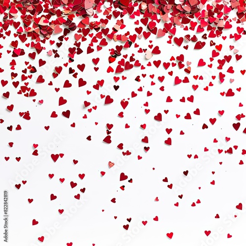 Heart confetti backgrounds line white background isolated on white background  
