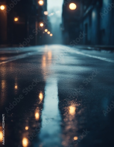 blue light smoke street abstract spotlights empty concrete dark asphalt background smog floor scene rays water reflections t neon night stage space spotlight concert