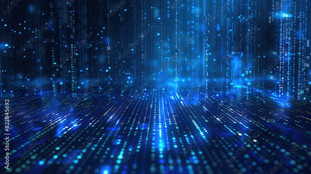 Abstract Digital Background Featuring Binary Code and AI Algorithms. High-Tech Design with Flowing Data Streams and Futuristic Elements. Abstract Digital Background Featuring Binary Code and AI Algorithms. High-Tech Design with Flowing Data Streams and Futuristic Elements.