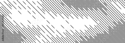 Diagonal dash line texture. Slanted dashed lines pattern background. Straight tilt interrupted stripes wallpaper. Abstract dither rasterized grunge overlay. Wide ripple vector texture