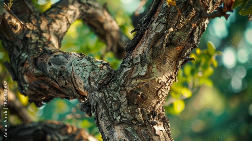 Obraz premium The tree may have a few broken or bent branches representing setbacks and challenges along the way but also highlighting the persons ability to adapt and overcome these obstacles.