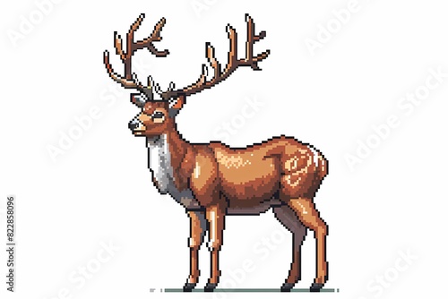 pixel art  illustration of a giraffe