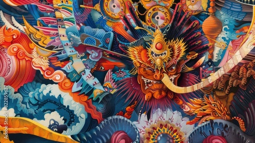 Wallpaper Mural  American Strength, American Dream, techno-futurism blending, Japanese woodblock prints, 8k Torontodigital.ca