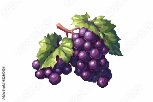 pixel art, strawberry fruit illustration