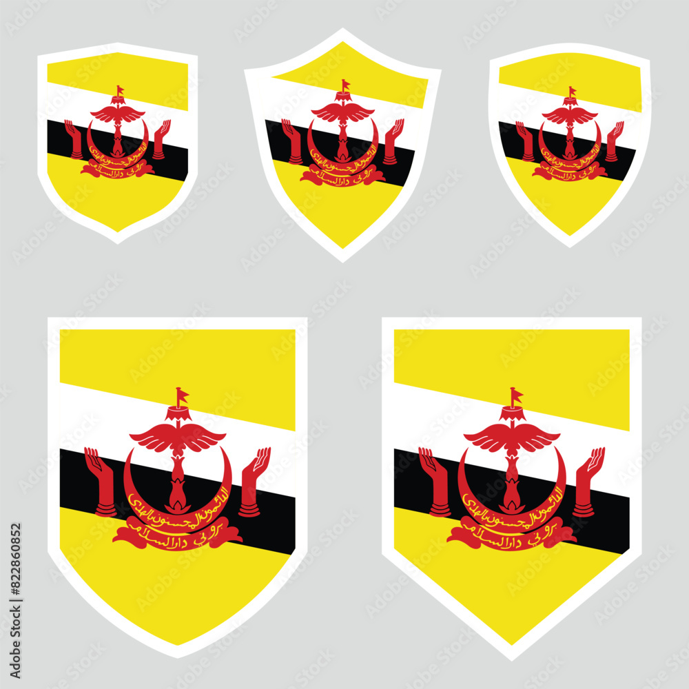 Obraz premium Brunei Set shield frame