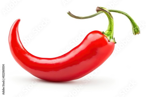 Red cayenne pepper or cabe rawit merah isolated white background - generative ai