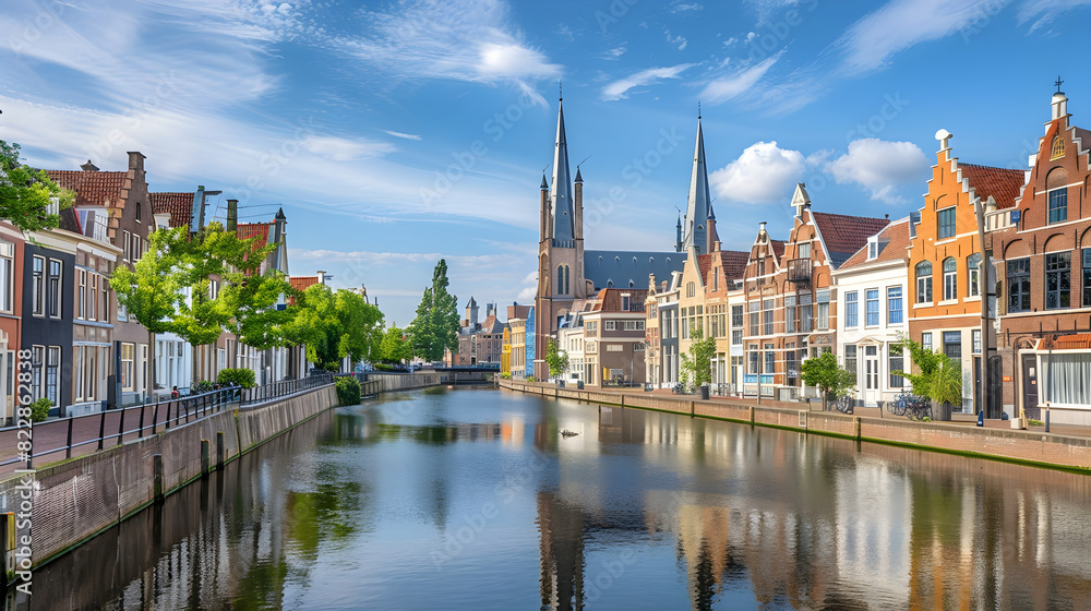 Enchanting Cityscape - Canal, Architectural Beauty, and Historical Landmarks of Zwolle, Netherlands
