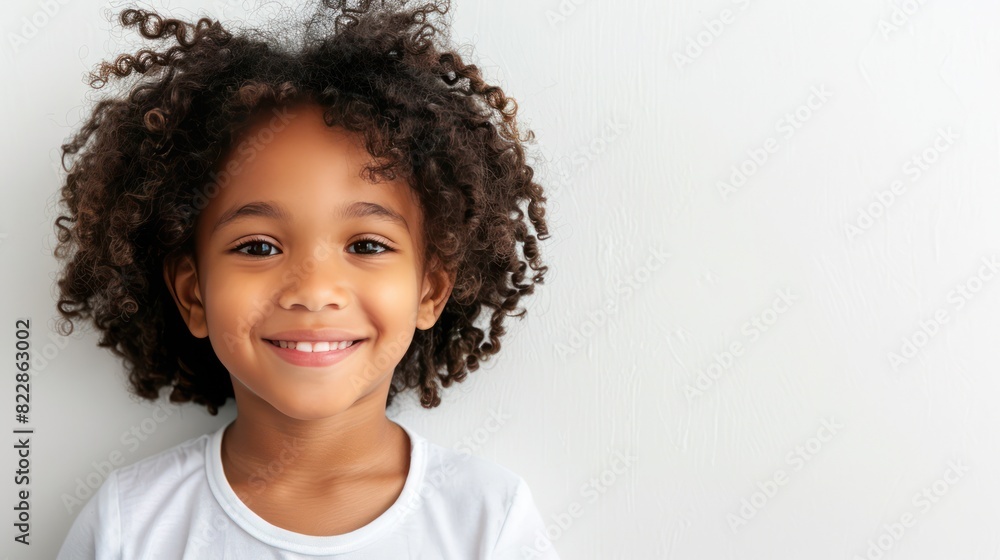 Close up of boy's face head with smiling expression on white background. Close up of boy's face head with smiling expression on white background.