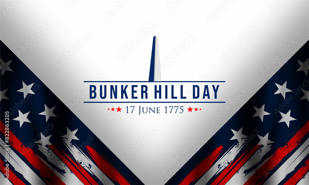 Vector Illustration of bunker hill day. The Battle of Bunker Hill was fought on June 17, 1775. Vector Illustration of bunker hill day. The Battle of Bunker Hill was fought on June 17, 1775.