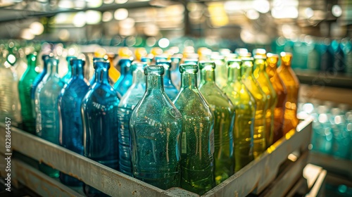 Rainbow of Glass Bottles
