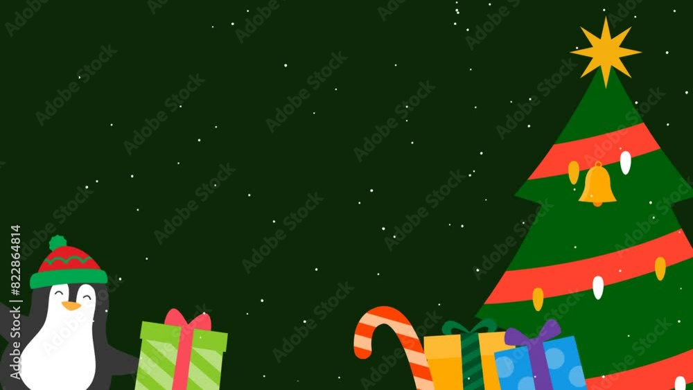 Christmas background animated with decoration Christmas background animated with decoration