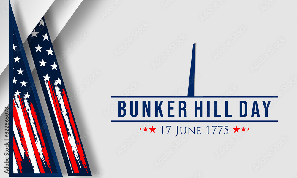 Vector Illustration of bunker hill day. The Battle of Bunker Hill was fought on June 17, 1775. Vector Illustration of bunker hill day. The Battle of Bunker Hill was fought on June 17, 1775.