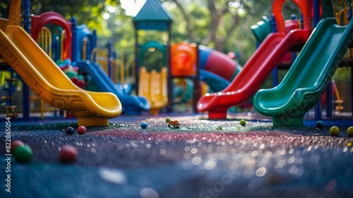 Wallpaper Mural Joyful playground with colorful equipment on a clear, sunny day Torontodigital.ca