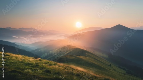 sunrise over the mountains