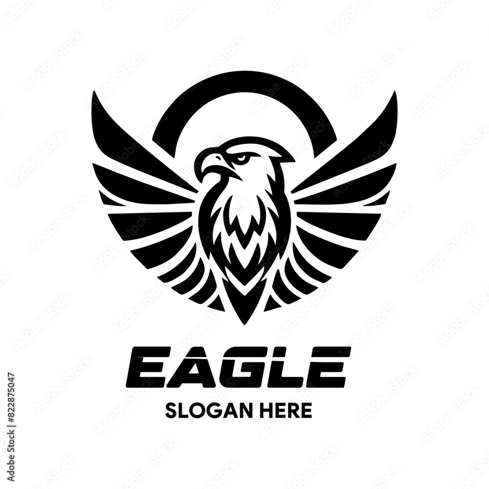 Fototapeta premium simple logo eagle vector illustration