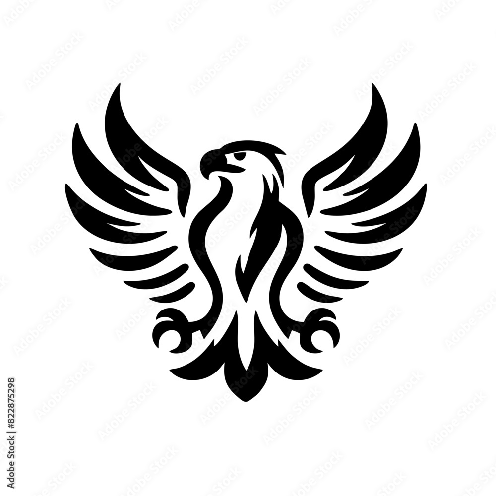 Fototapeta premium simple logo eagle vector illustration