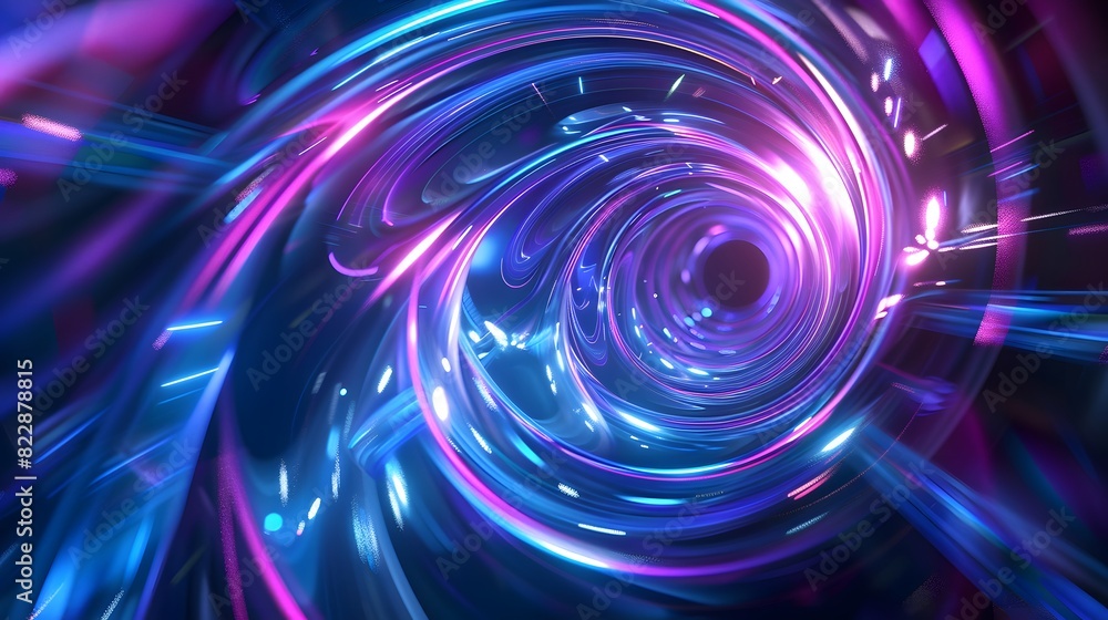 Abstract blue and purple dynamic background. Futuristic vivid neon swirl lines. Light effect. Abstract blue and purple dynamic background. Futuristic vivid neon swirl lines. Light effect.