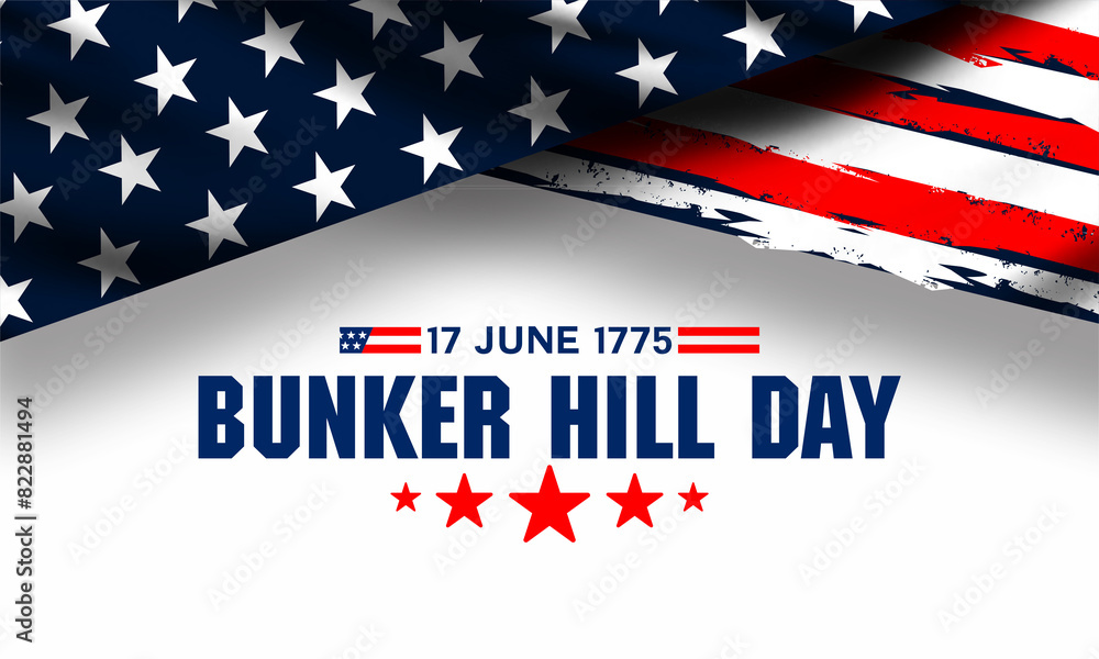 Vector Illustration of bunker hill day. The Battle of Bunker Hill was fought on June 17, 1775. Vector Illustration of bunker hill day. The Battle of Bunker Hill was fought on June 17, 1775.
