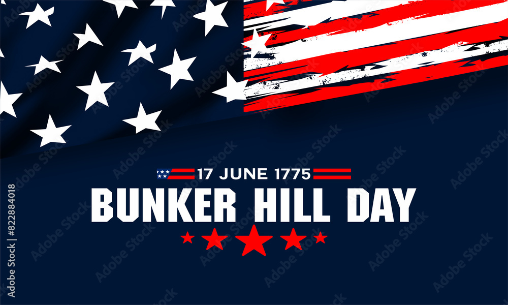Vector Illustration of bunker hill day. The Battle of Bunker Hill was fought on June 17, 1775. Vector Illustration of bunker hill day. The Battle of Bunker Hill was fought on June 17, 1775.