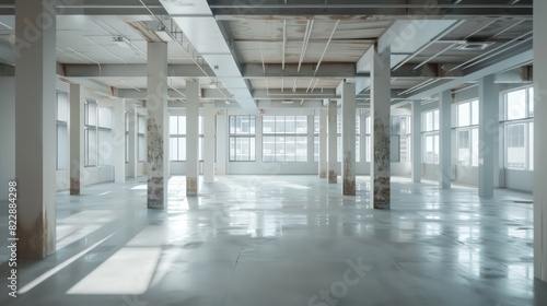 empty office space under construction of a interior view © marco