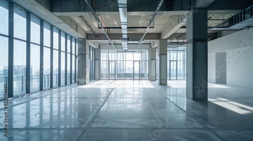 empty office space under construction of a interior view