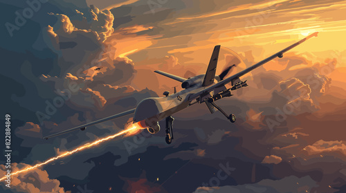 Drone Warfare: Radio-Controlled Quadcopters Delivering Bombs and Weapons to Enemy Positions in Modern Combat photo