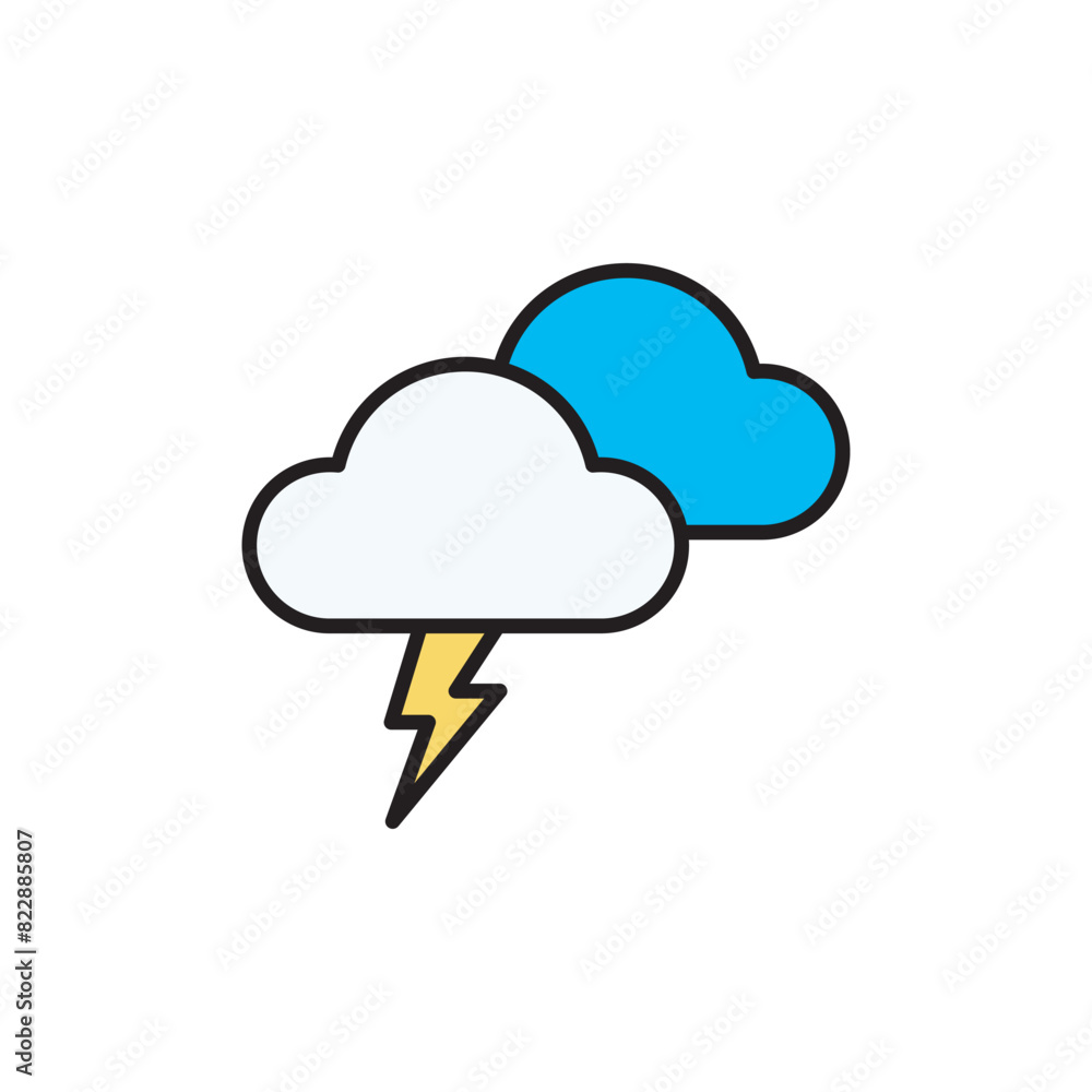 Lightning icon design with white background stock illustration Lightning icon design with white background stock illustration