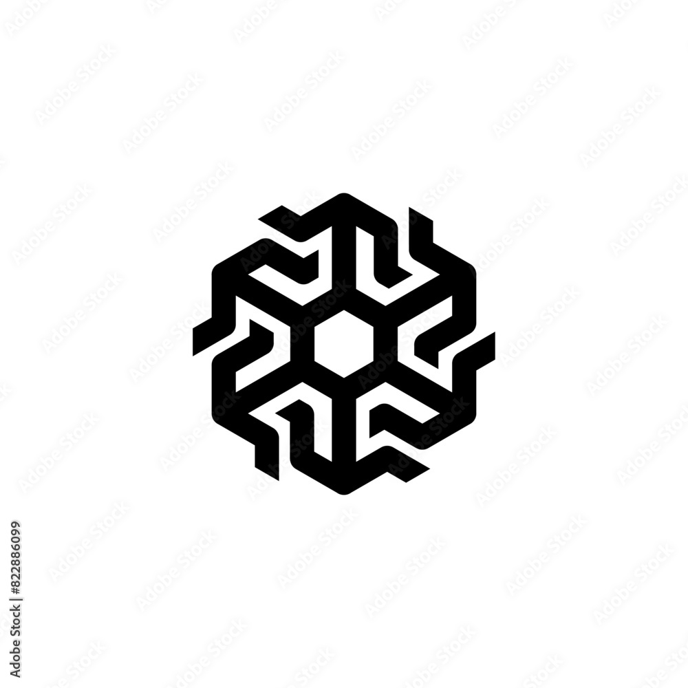 Abstract hexagon technology logo vector illustration Abstract hexagon technology logo vector illustration