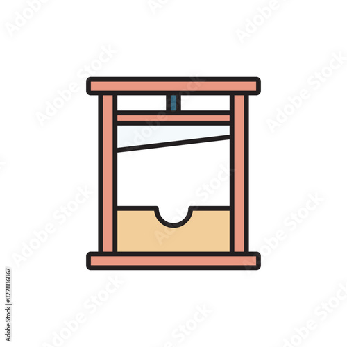 Guillotine icon design with white background stock illustration