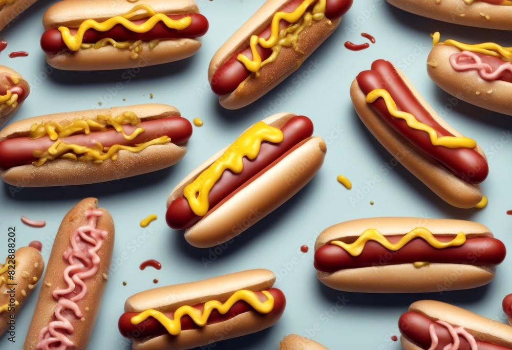 hot mustard ketchup 3d dog with design art digital classic illustration hot mustard ketchup 3d dog with design art digital classic illustration