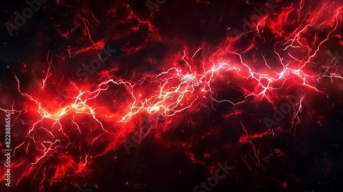 abstract pattern with red lightning, plasma fire spark texture. Wall Art Poster Design for Home Decor, 4K Wallpaper and Background for Computer, Smartphone, Cellphone, Mobile Cell Phone, desktop